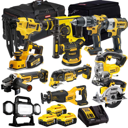 Dewalt 18V 12 Piece Cordless Combo Kit with 3 x 5.0Ah Battery & Charger T4TKIT-848