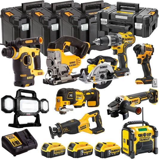 Dewalt 18V 10 Piece Combo Kit with 3 x Batteries & Charger T4TKIT-1449