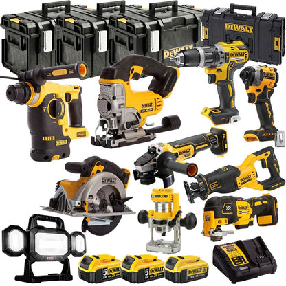 Dewalt 18V 10 Piece Combo Kit with 3 x Batteries & Charger T4TKIT-1336
