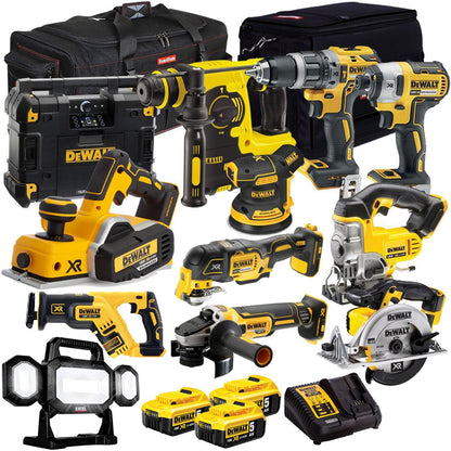 Dewalt 18V 12 Piece Power Tool Kit with 3 x 5.0Ah Battery & Charger T4TKIT-8146